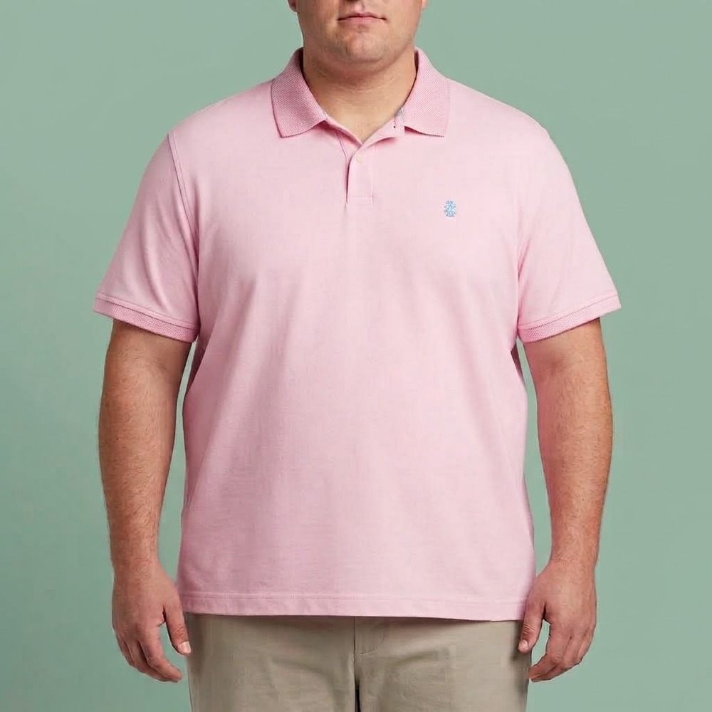 IZOD Advantage Performance Stretch Polo Shirt Mens XXL Pink EUC